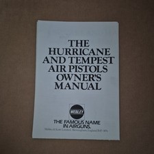 webley TEMPEST  owners manual poster and exploded diagram 