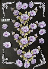 Carnation Crafts Garden Rose Corner Double Sided Die Cuts