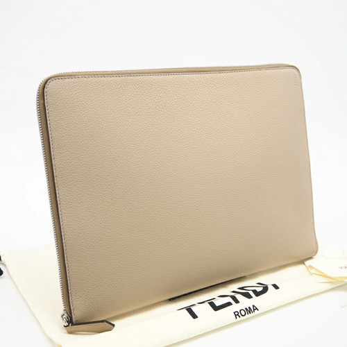Fendi clutch bag logo leather - bag,