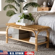 Natural Rattan Boho Accent