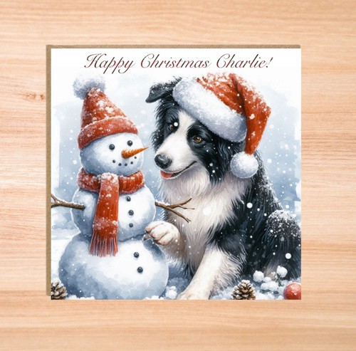 Personalised border collie - personalised,