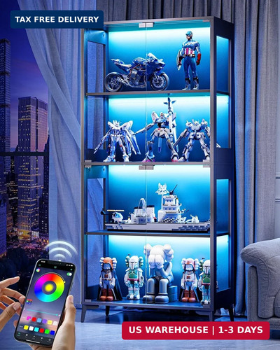 Glass display cabinet with - cabinet,