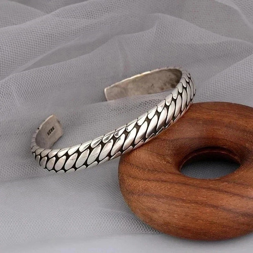 Mens vintage open bangle 925 - vintage,