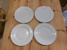 Set Of 4 Waitrose Porcelain Dinner Plates White