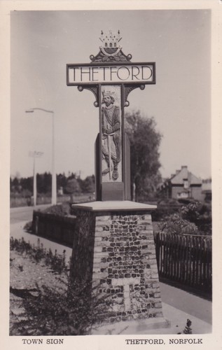 Postcard thetford norfolk town - norfolk,