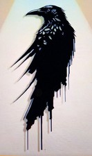 GOTHIC CROW METAL WALL ART