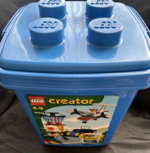 Lego blue bucket storage case - bucket,