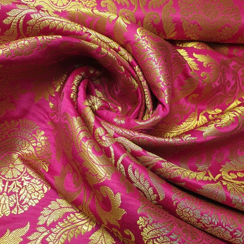 Floral gold leaf damask - leaf,