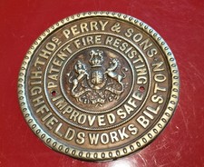 Vintage Brass Safe Plaque