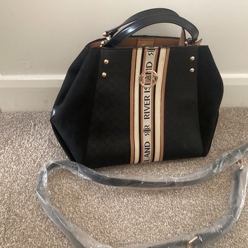 River island black - suede, bag