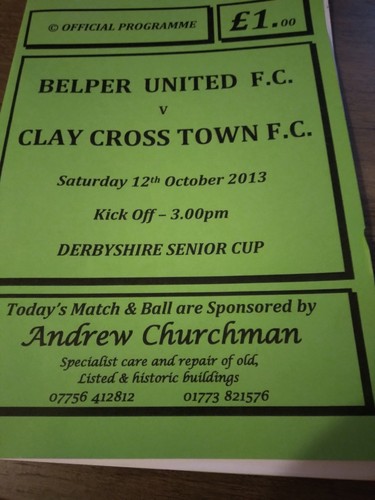 Belper united clay cross - belper,