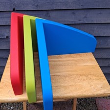 IKEA Mammut Set of 3 Floating Wall Shelves Red Green Blue Nursery Childs Bedroom