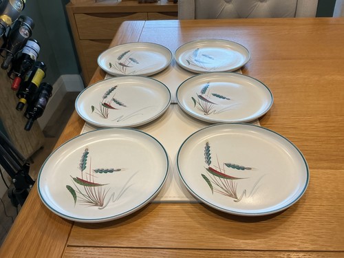 Denby greenwheat side plates - greenwheat,