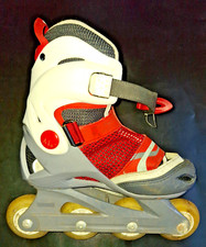 Freewheeler Inline Skates Rollerblades Youth Sz 5 Red/Black/Gray 70mm Wheels