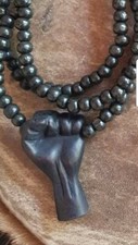 African Jewellery. BLM. Black Lives matter. Necklace. Pendant. Hand Carved