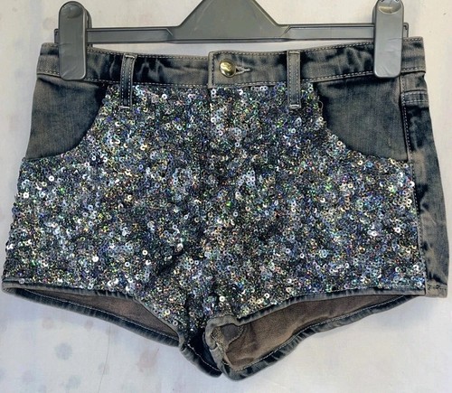 Topshop moto blue sequin - moto, front