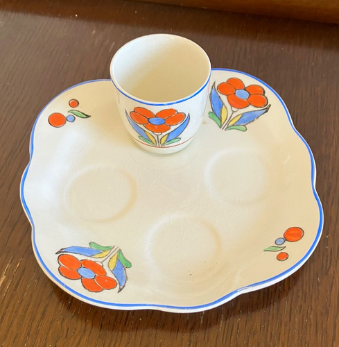 Glazed ceramic scalloped - ceramic,