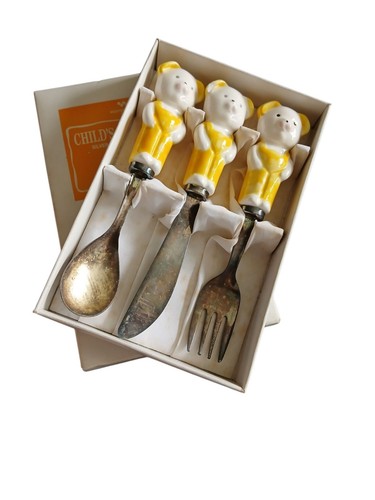 Vintage 3pc child cutlery - vintage,