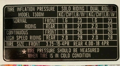 Suzuki t500 t500m - t500, tyre