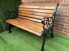 Rustic Cast Iron Garden Bench