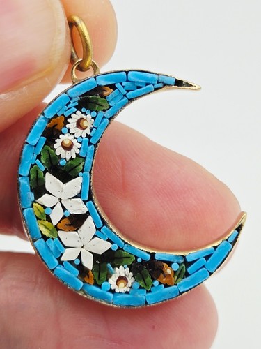Micro mosaic pendant necklace - mosaic,