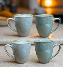 Set 4 Tea Cup Coffee Mugs Large Mojave Glaze Ceramic Teacup Stoneware Tableware
