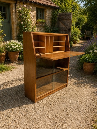 Mid century teak bureau - century, desk