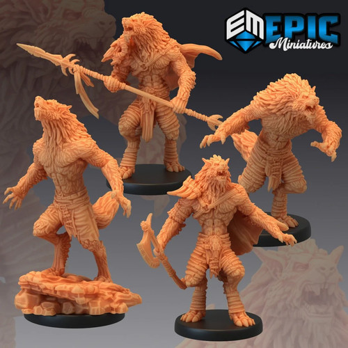 Man wolf miniature - wolf,