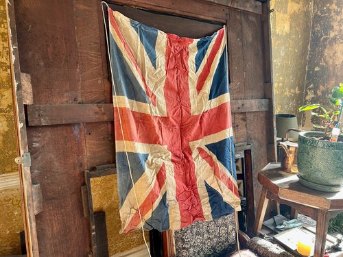 Antique sewn union jack flag - union,