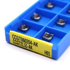 10pcs CCGT060204 AK H01 CCGT21.51 Aluminium Cutting Lathe Carbide Insert Tips