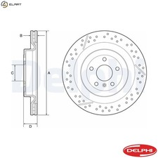 2x BRAKE DISC BG9223C FOR