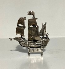 Sterling Silver Santa Maria Miniature Galleon Ship