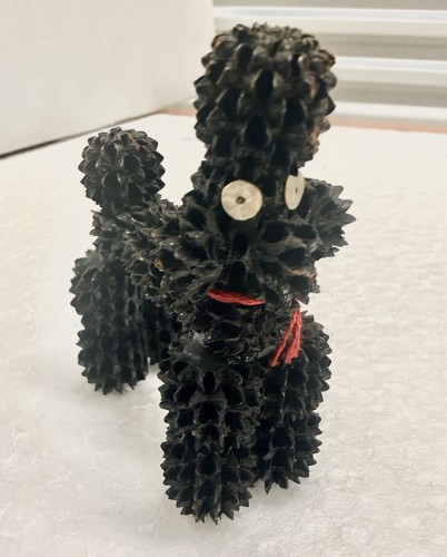 Vintage black poodle - poodle, handmade