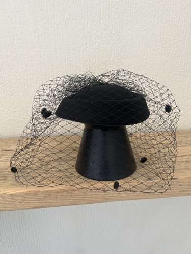 Black pill box hat - box, fascinator