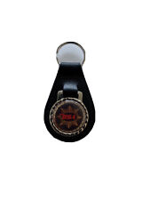 BLACK  LEATHER KEYRING/ FOB