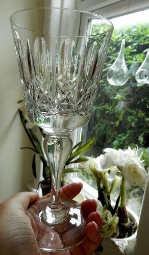Vintage webb crystal wine - webb,