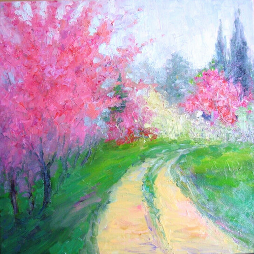 Blossom trees original oil - trees,