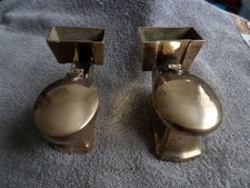 2 X Vintage Brass Toilet