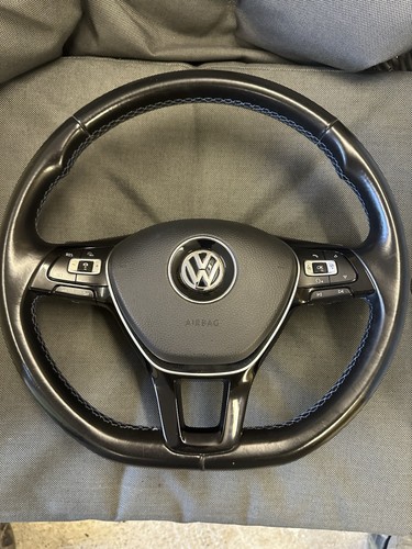Leather steering wheel with - leather,