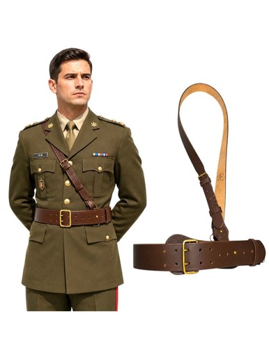 Sam brown belt genuine leather - brown,