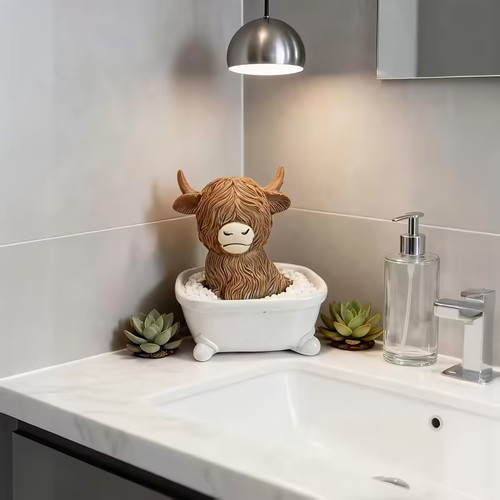 Highland cow soaking bath - highland,