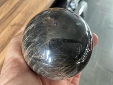 Crystal Large Rich Black Moonstone Sphere 318g Circ.20cm Dia.63.7mm BN
