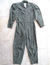 U.S. AIR FORCE TYPE 1 COVERALLS FLYING SUIT 46R SAGE GREEN LONGER FIRE RETARDANT