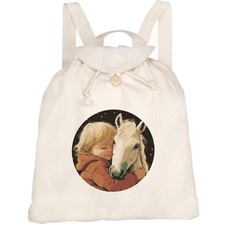 'Child Hugging Baby Horse'