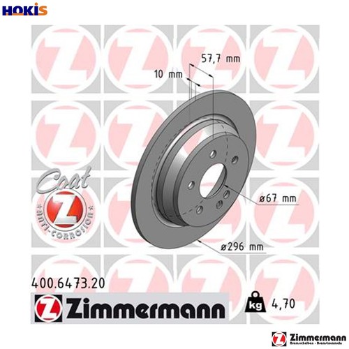 Brake disc 400 6473 - 2x, 400.6473.20