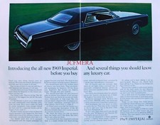 CHRYSLER Imperial Le Baron Car Auto ADVERT Vintage Original 1968 Print Ad 684/71