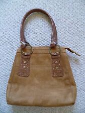 Landor and Hawa brown suede handbag 10x10x3.5" vgc