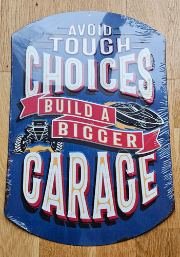 Metal retro sign avoid - metal, tough