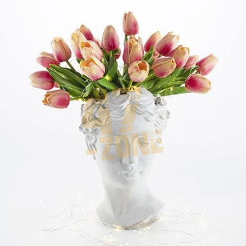 Cement vase tulip gray - vase,