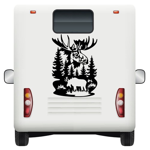 Car stickers wildlife moose - stickers,